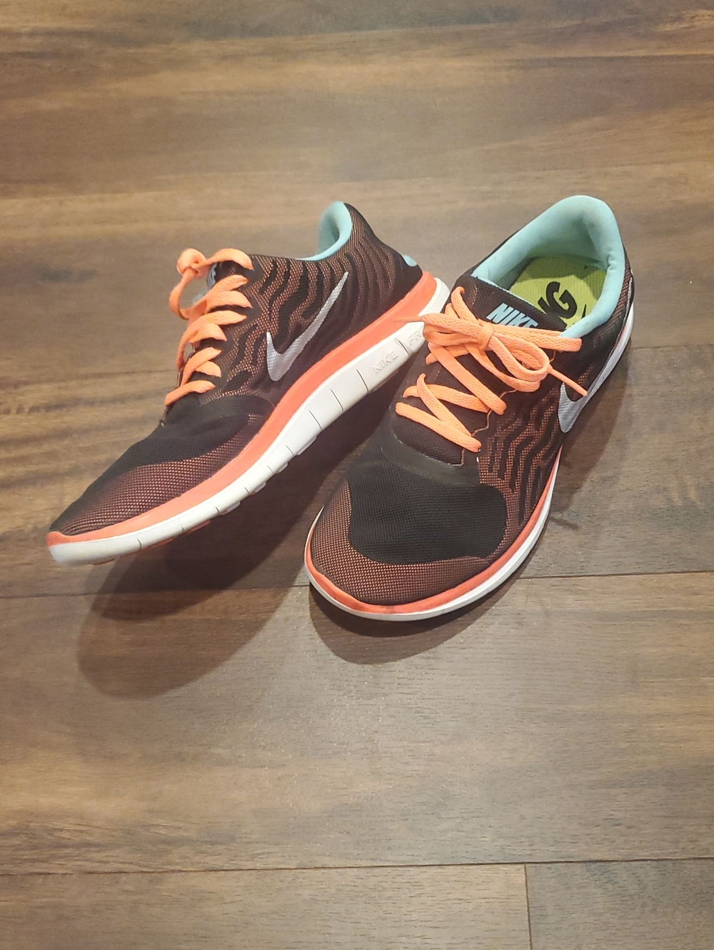 Nike Black & Orangey Pink Training Sneakers